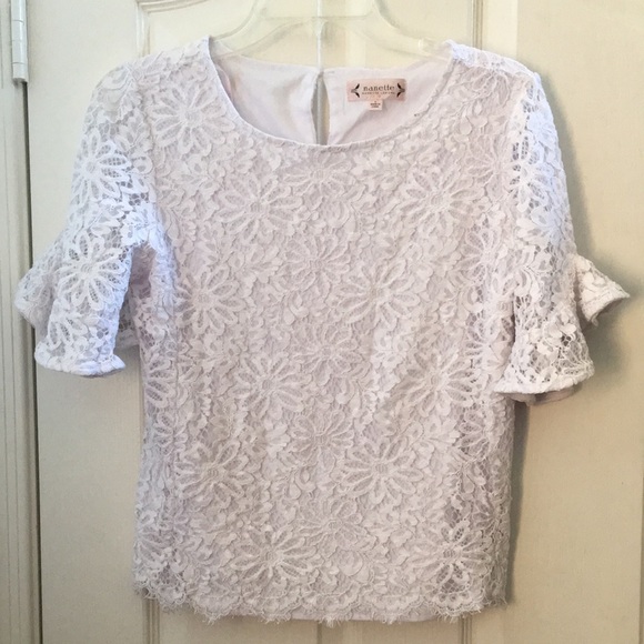 LADIES’ nanette (Nanette Lepore) Lacy Top (S) - Picture 1 of 10
